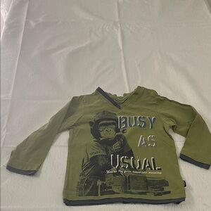 Mexx Olive Graphic Long Sleeve Tee